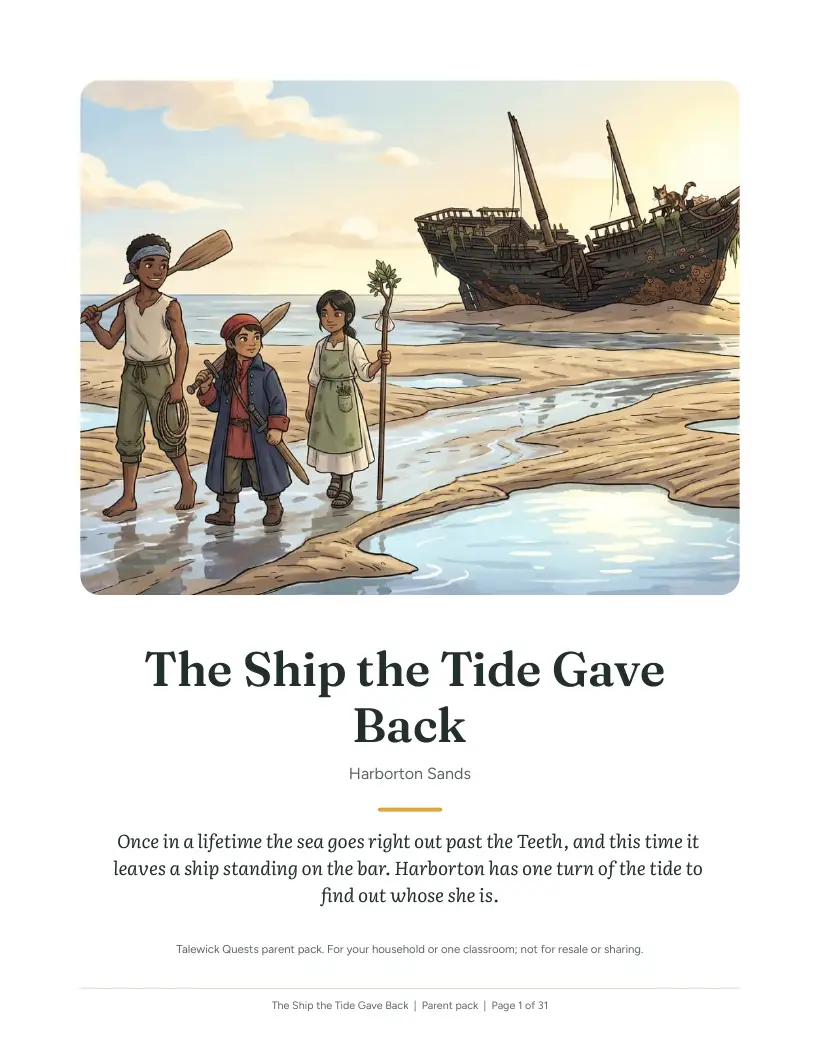 The Ship the Tide Gave Back: the printed parent pack
