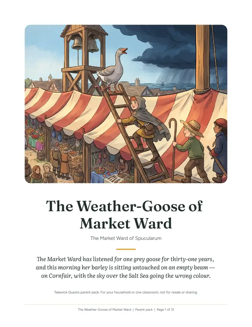 The Weather-Goose of Market Ward: the printed parent pack
