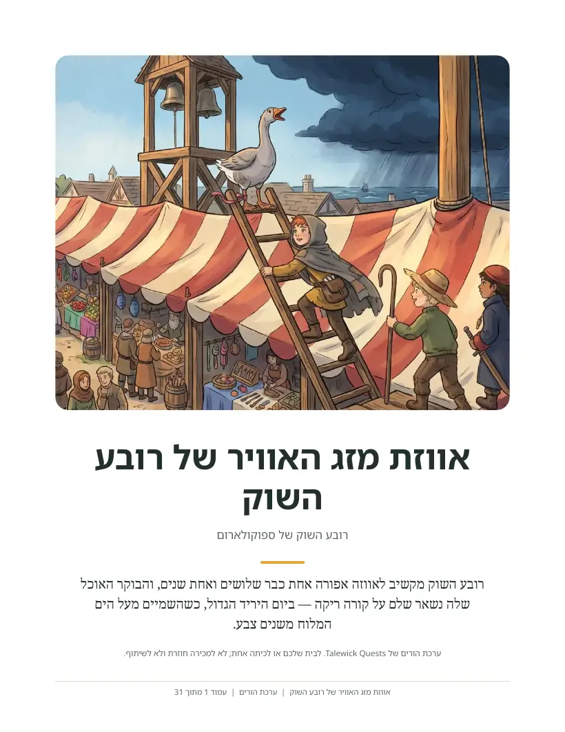 אווזת מזג האוויר של רובע השוק: ערכת ההורים המודפסת