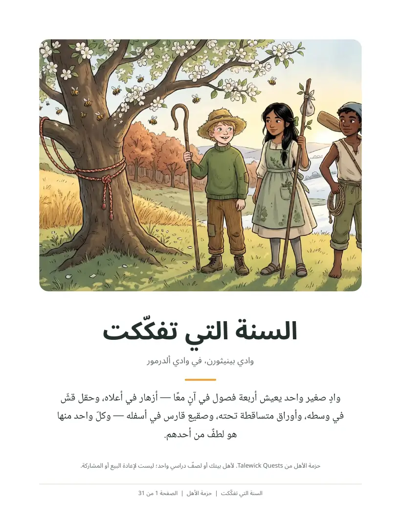 السنة التي تفكّكت: حزمة الأهل مطبوعة