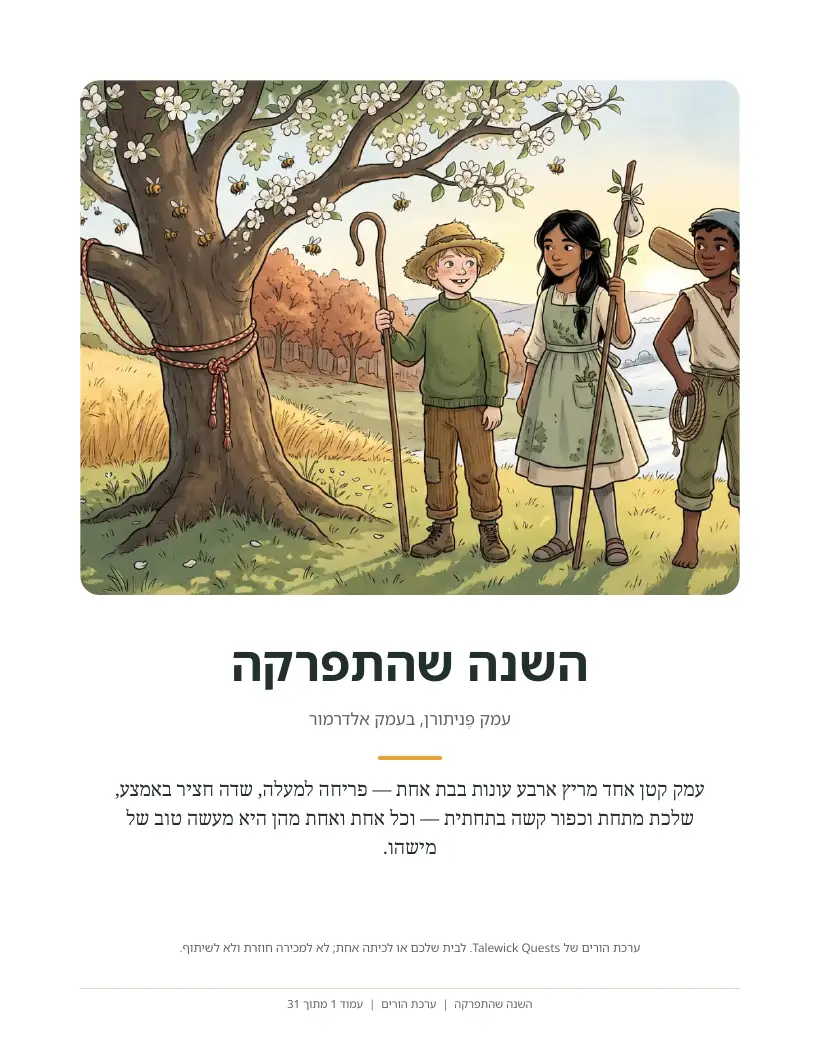 השנה שהתפרקה: ערכת ההורים המודפסת